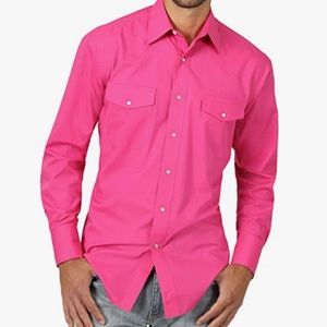 Men’s Wrangler Pearl Snap Pink S